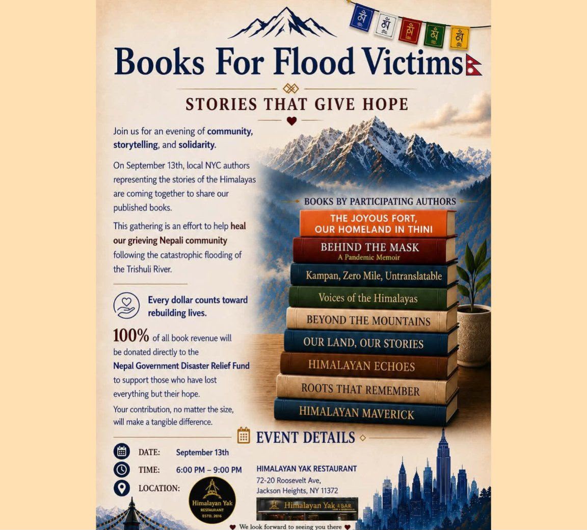 New York literary event raises $1,502 for Nepal flood victims